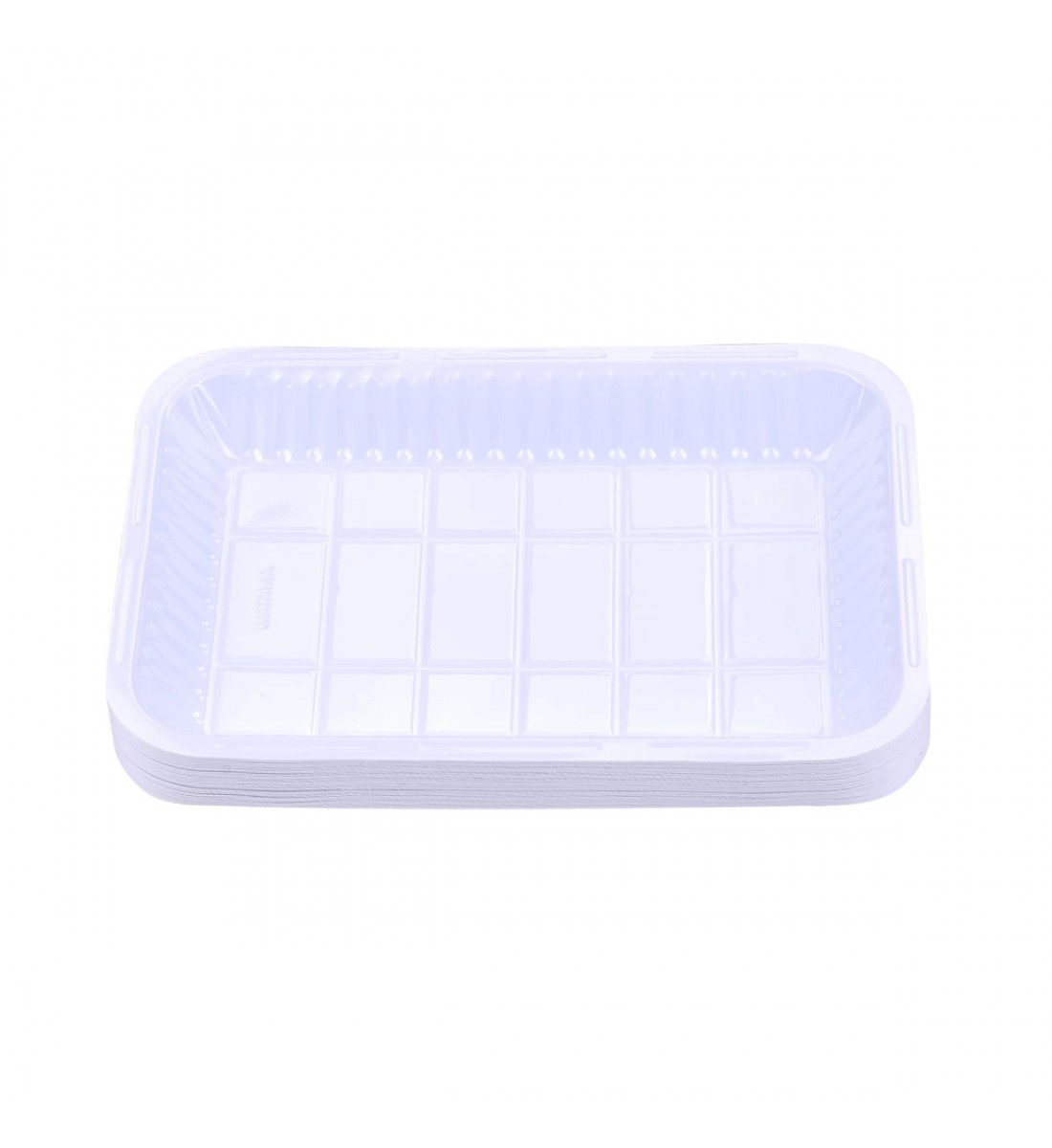 Al Watania Plastic Rectangular Plates - 3 Number - 50 Pieces