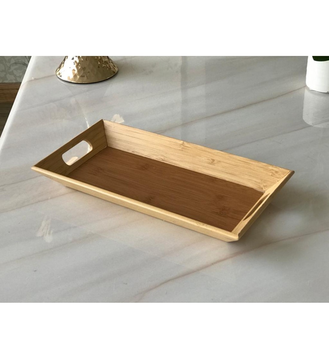 طوفرية تقديم خشب مستطيل 