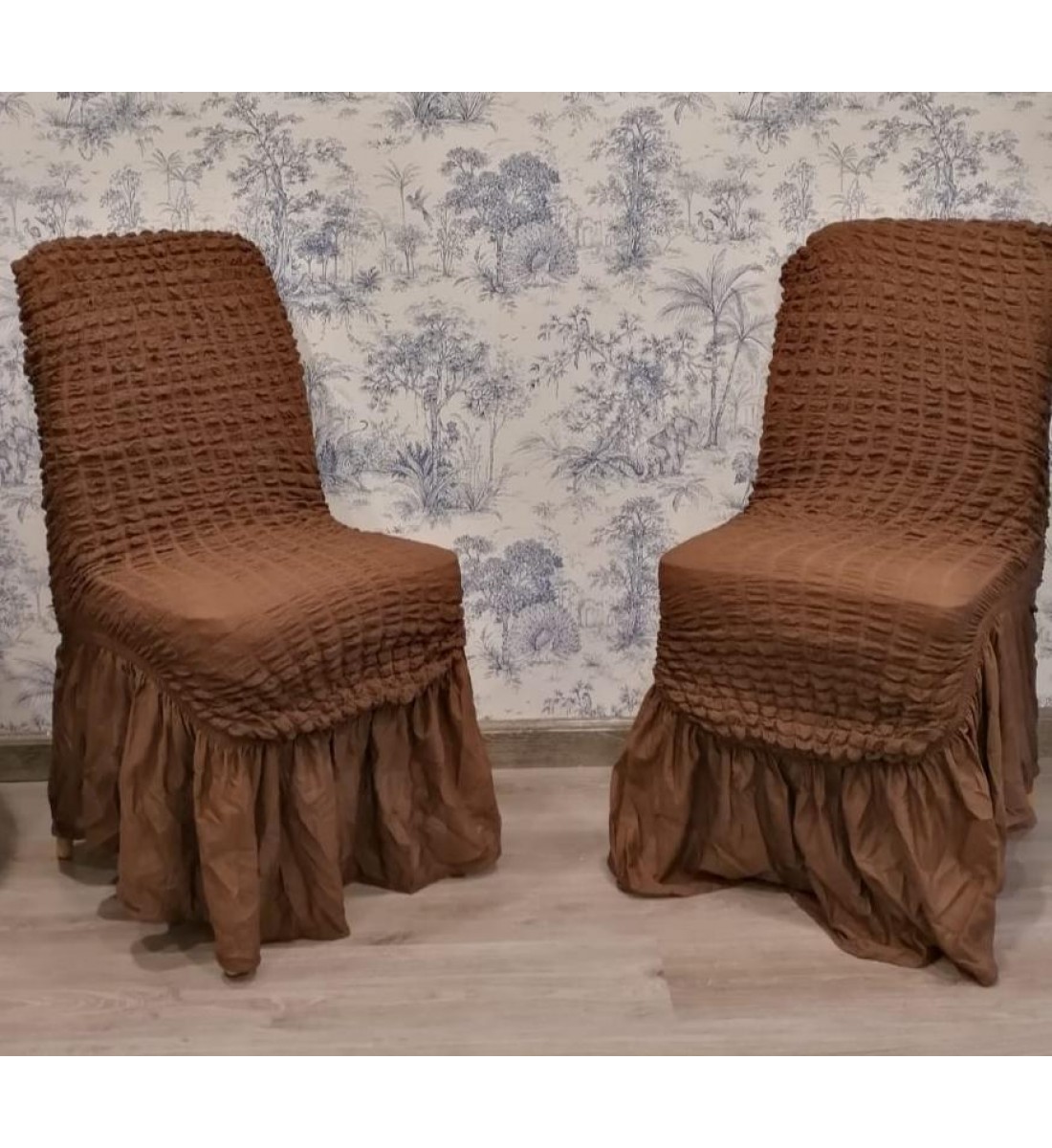 Sofa Chairs Cover 6 pieces, brown color