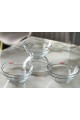 4-piece transparent glass bowl set