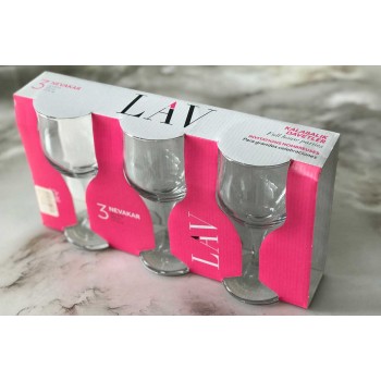 كاسات زجاج - تركي طقم 3 حبة - NEV570