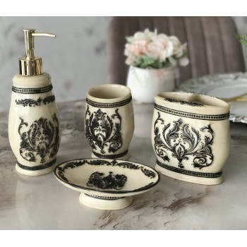 طقم اكسسوارات حمام سيراميك مكون من 4 قطع ORBH-1163