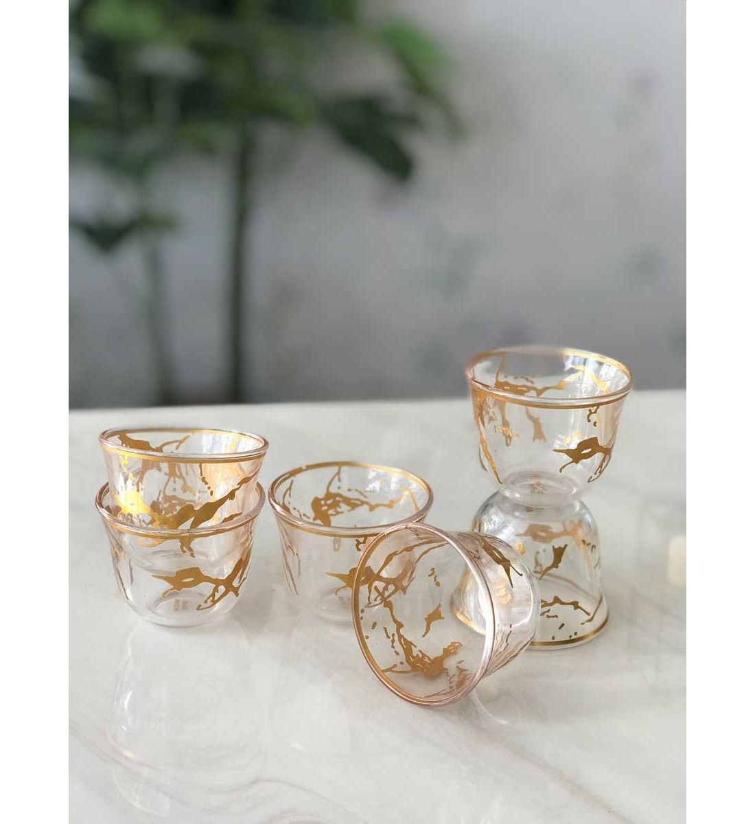 6-piece luxury glass cups set