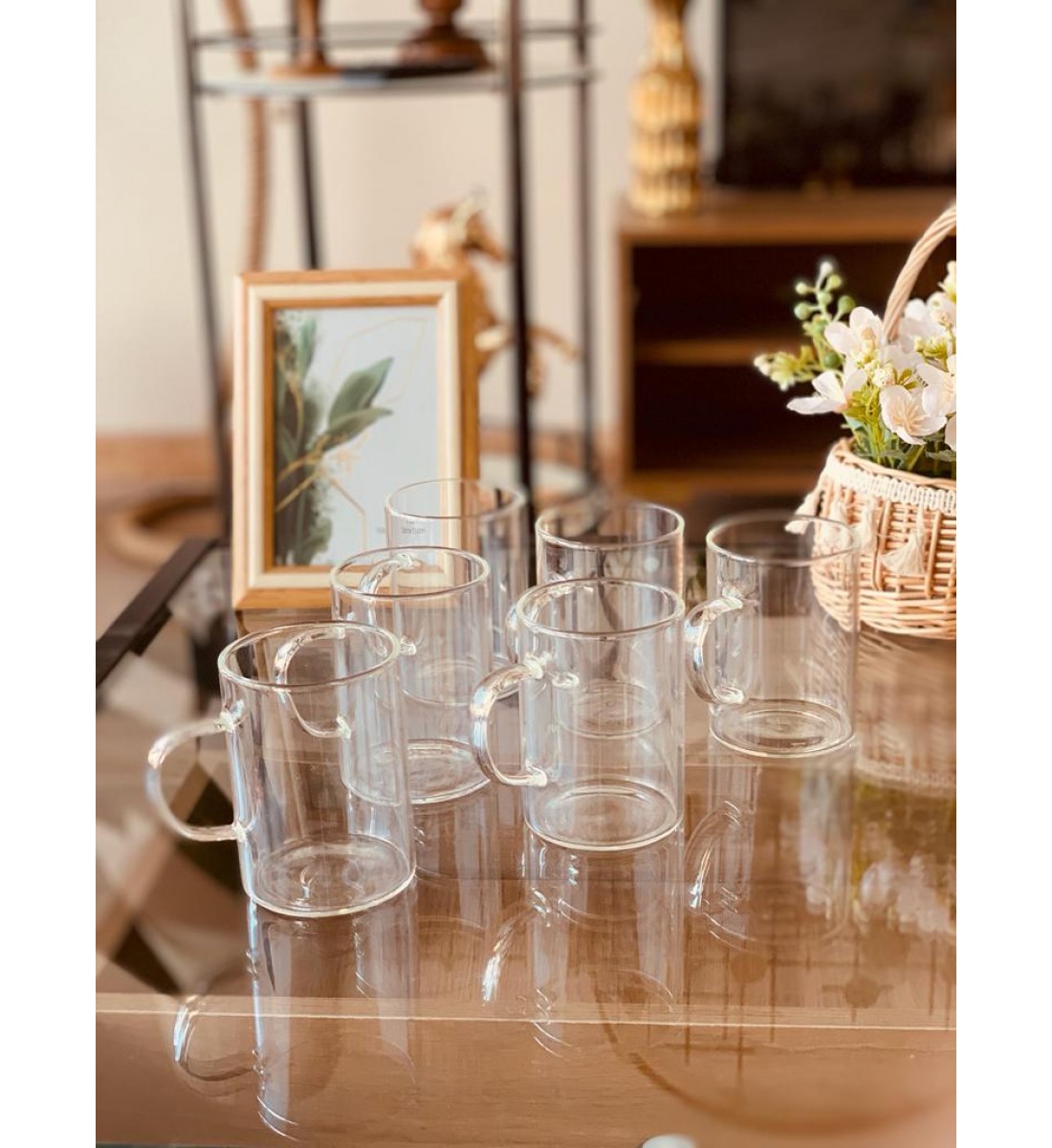 Glass cups, set