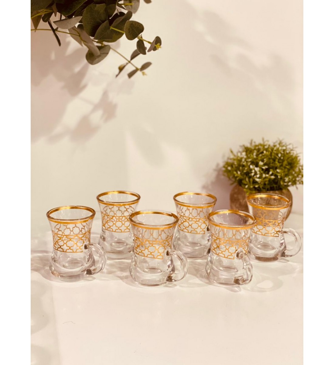 Decorative tea pials set 6 pieces