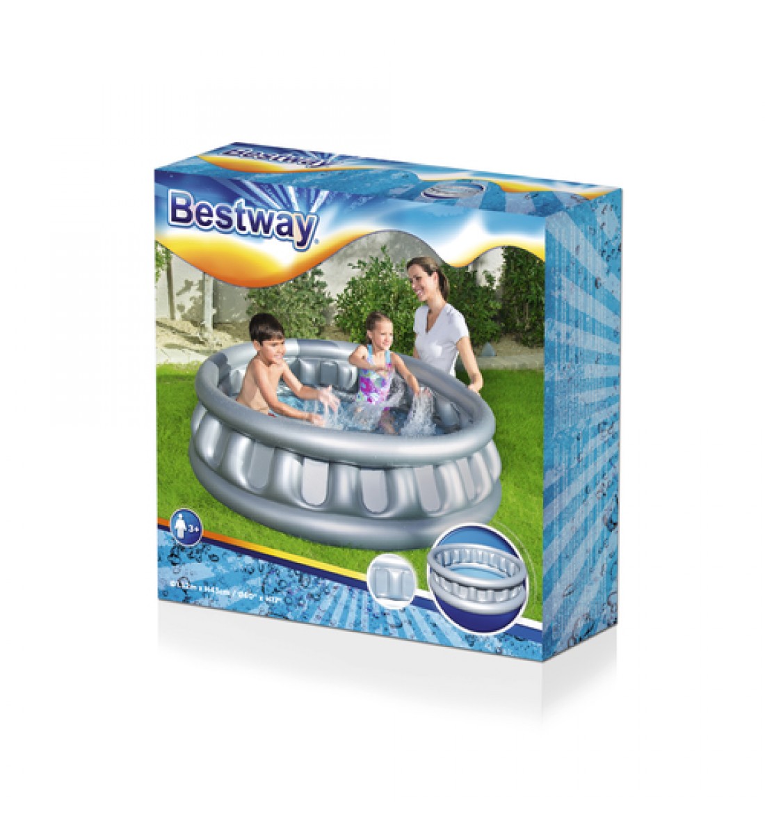 حوض سباحة اطفال قابل للنفخ دائري  - 1.52 × 43 سم  