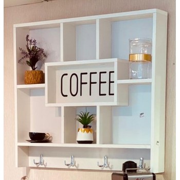 تعليقة ركن كوفي خشب 90*13*80 سم