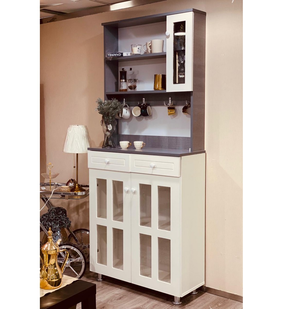 دولاب درج كافي 2 باب حشبي مقاس 81*33*190سم دولاب درج كافي 2 باب حشبي مقاس 81*33*190سم