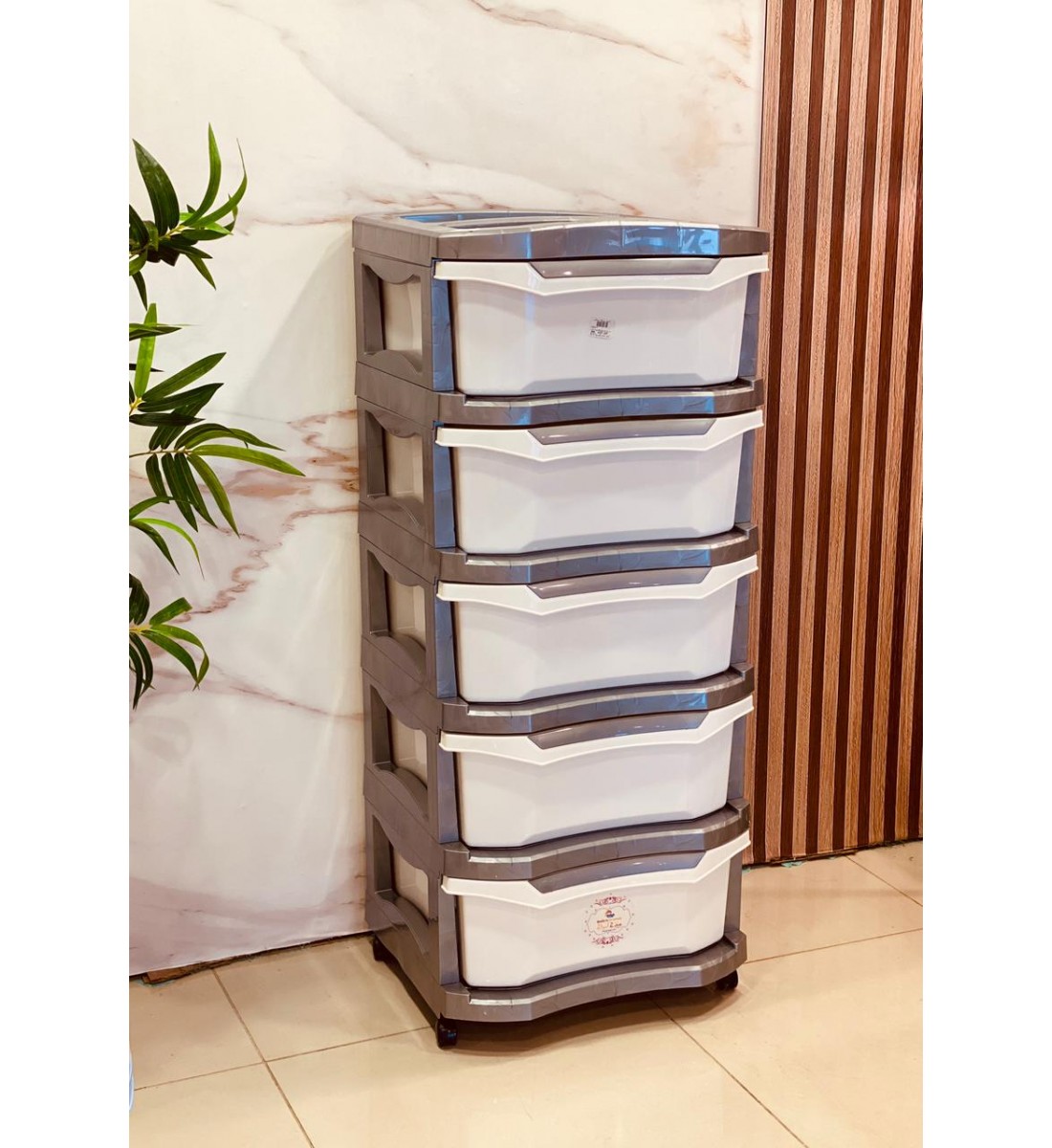 ادراج ورفوف تنظيم الاغراض - 5 دور بلاستيك 