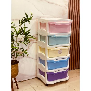 ادراج ورفوف تنظيم الاغراض - 5 دور بلاستيك 