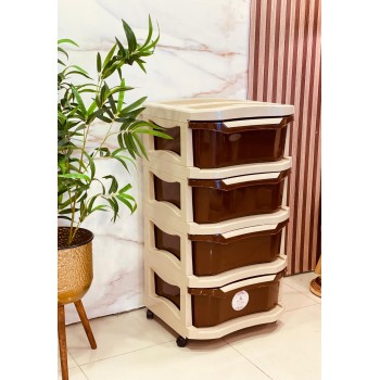 ادراج ورفوف تنظيم الاغراض - 4 دور بلاستيك 