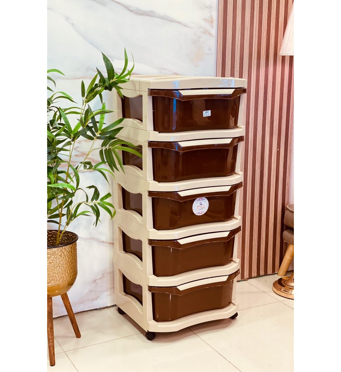 ادراج ورفوف تنظيم الاغراض - 5 دور بلاستيك 