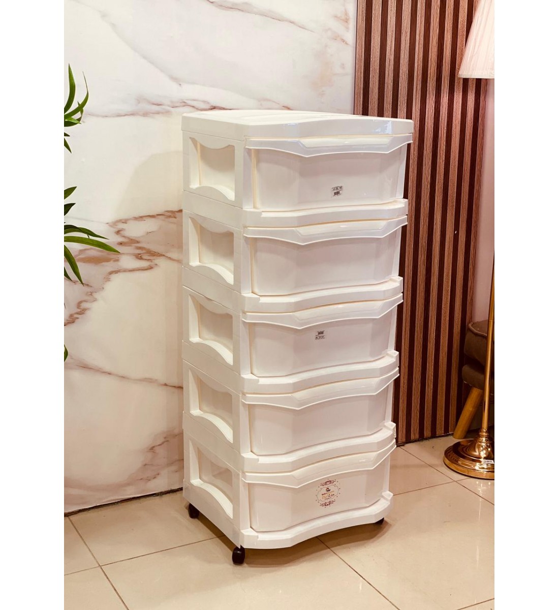 ادراج ورفوف تنظيم الاغراض - 5 دور بلاستيك 