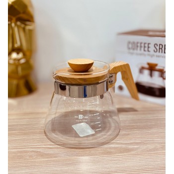 ابريق زجاج للقهوة والشاي ذات جودة عالية 500مل 