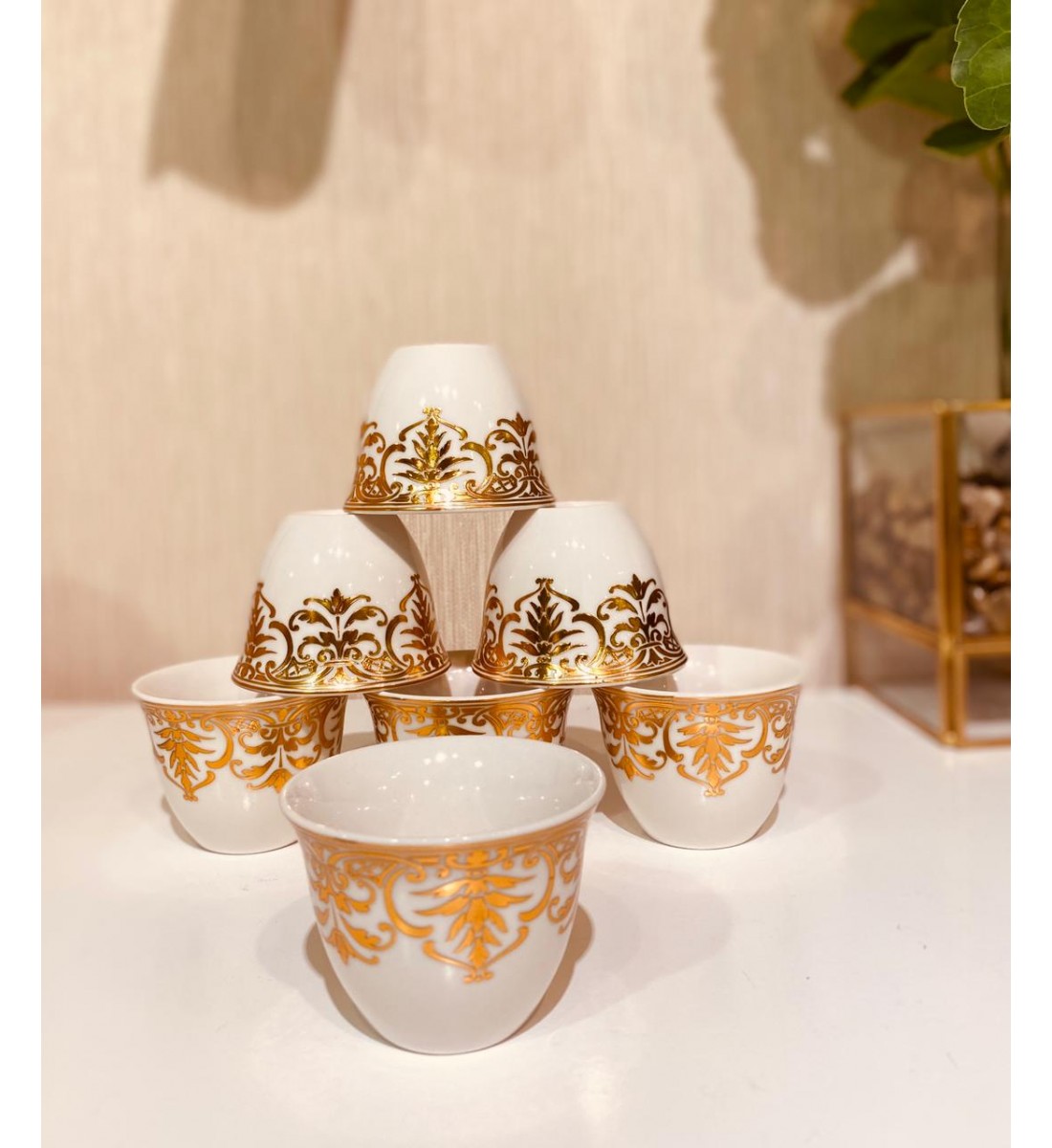 Luxury ceramic cups set 12 pieces