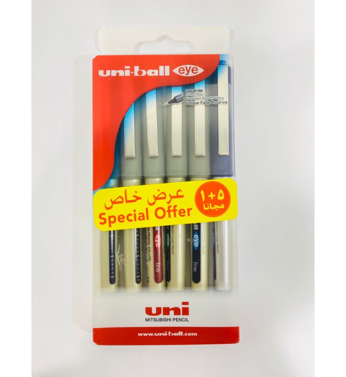 Set of pens uni ball 6 pcs