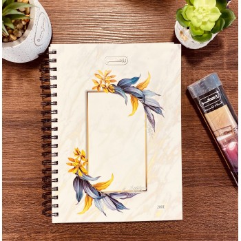 دفتر انقليزي مقوى سلك 150 ورقة حجم كبير  