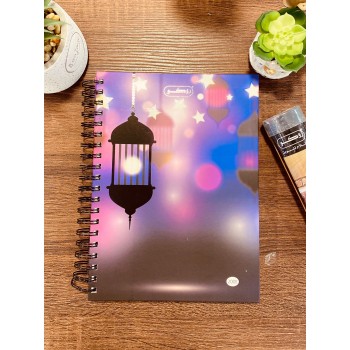 دفتر انقليزي مقوى سلك 200 ورقة حجم كبير  