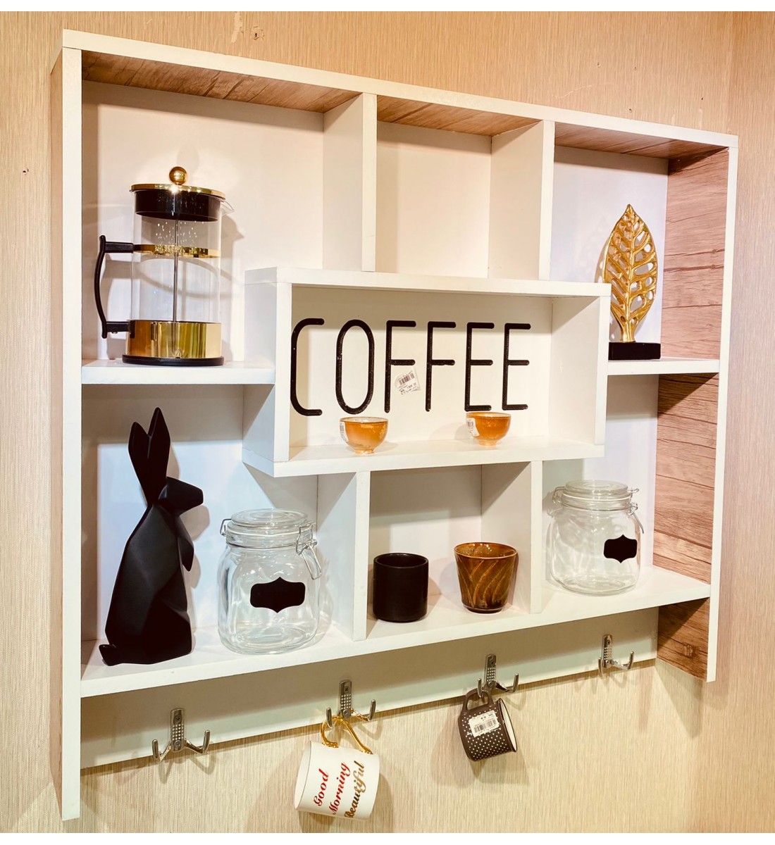 Wooden Coffee Corner Pendent 90 * 13 * 80 cm
