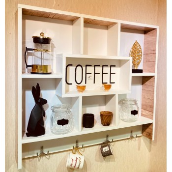 تعليقة ركن كوفي خشب 90*13*80 سم