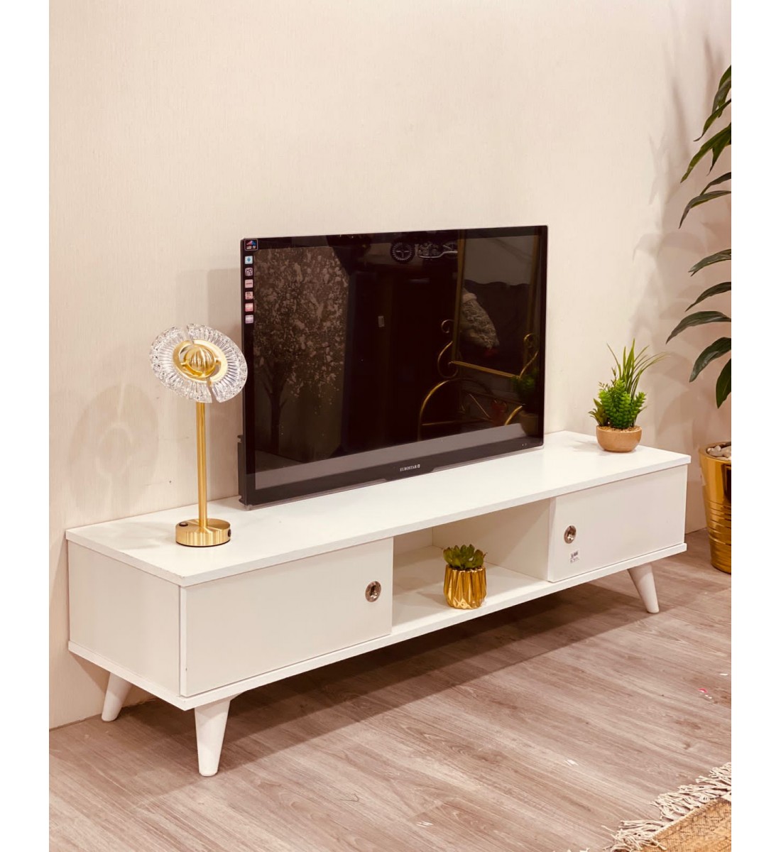  طاولة بلازما خشب مقاس 145 سم 