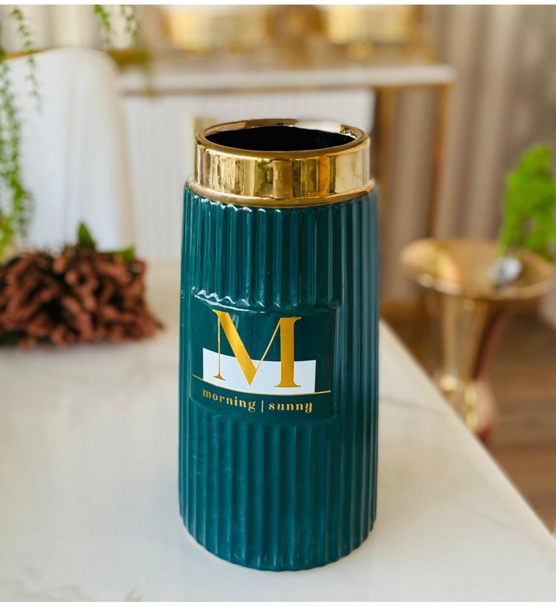 فازة سراميك لديكور المنزل 27 سم 