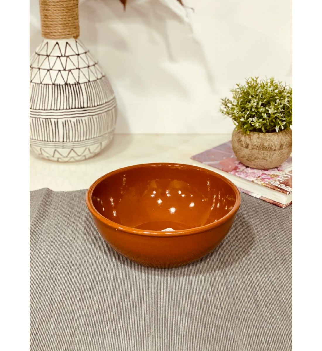 صحن فخار اسباني 18 سم 