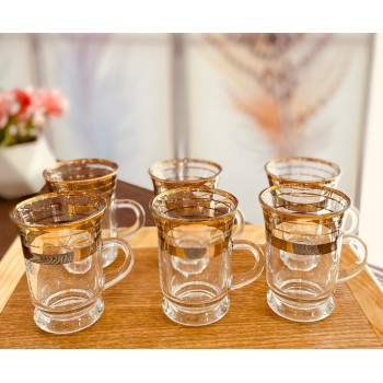 طقم بيالات مزخرف ذهبي طقم بيالات مزخرف ذهبي