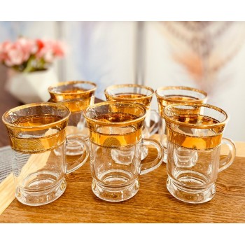 طقم بيالات مزخرف ذهبي طقم بيالات مزخرف ذهبي