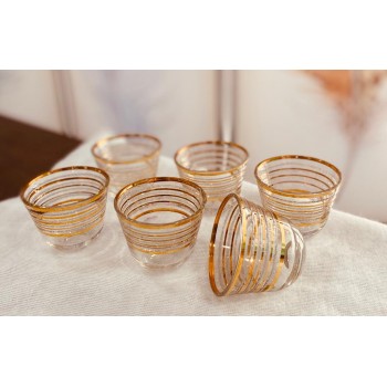 Golden cups decorated set