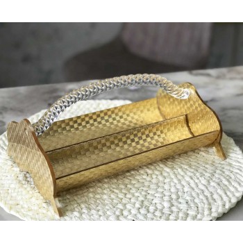 اكريليك,ذهبي - حامل فناجين القهوة