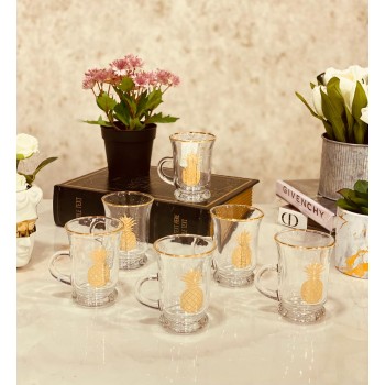  طقم بيالات شاي مزخرف 6 قطعة