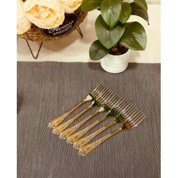 شوك استيل بنقشة ذهبيه 