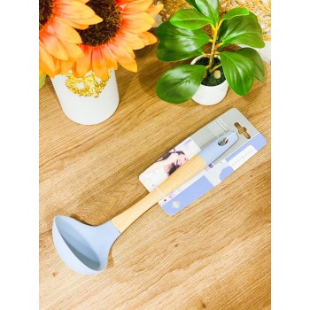 ملاعق طبخ سيليكون ،يد خشب 