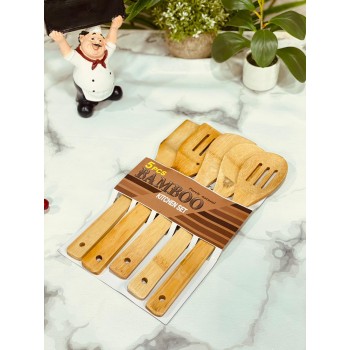 طقم ملاعق طبخ خشب   _ 5 حبات