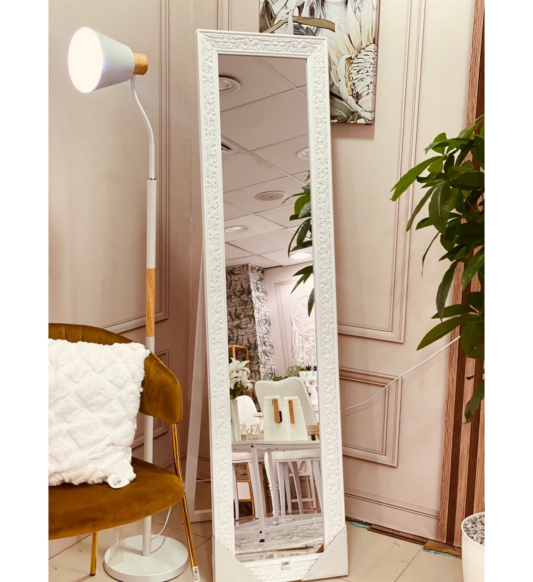 Mirrors with stand white color 40*160 cm