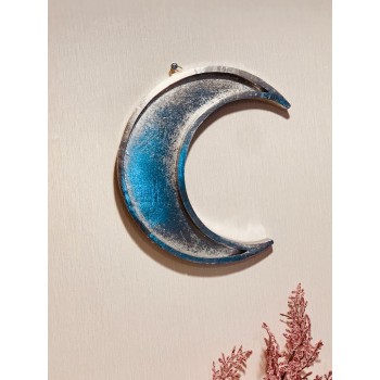 تعليقة هلال رمضاني فضي 28 سم 