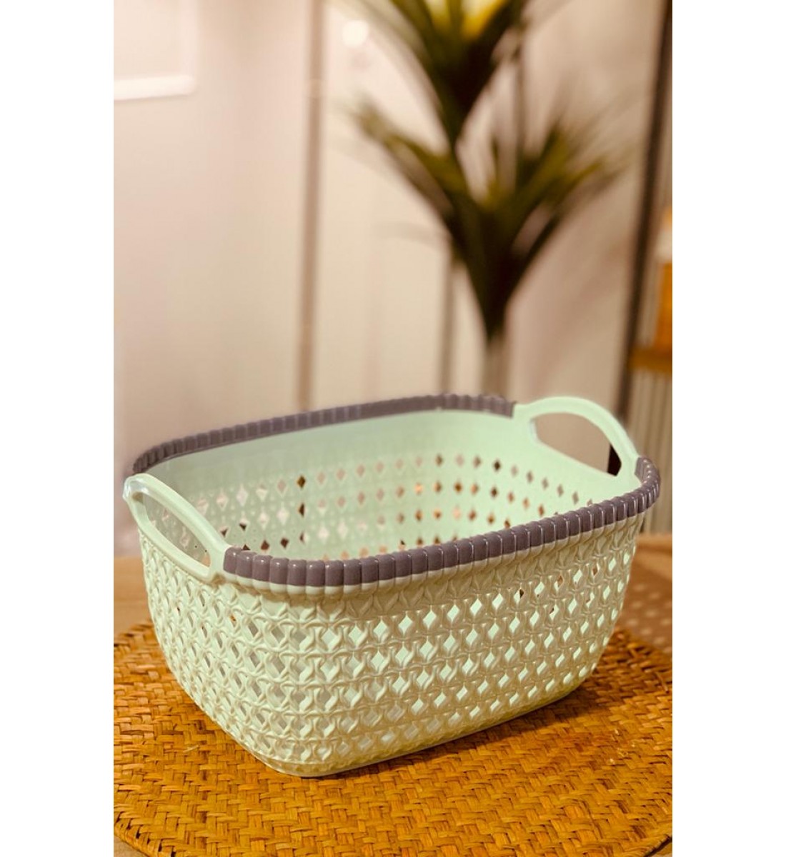 plastic storage basket