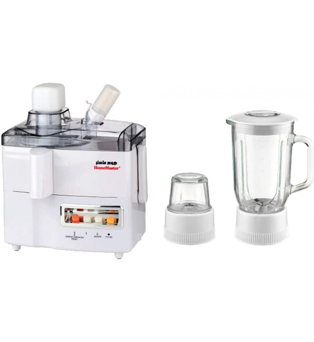 Home Master 3-in-1 Juice Blender HM-176, White / Clear