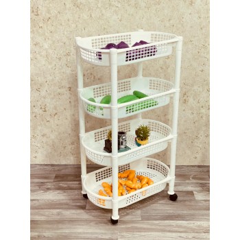 عربية تقديم 3 دور بكفرات سهلة الحركة لون ابيض	