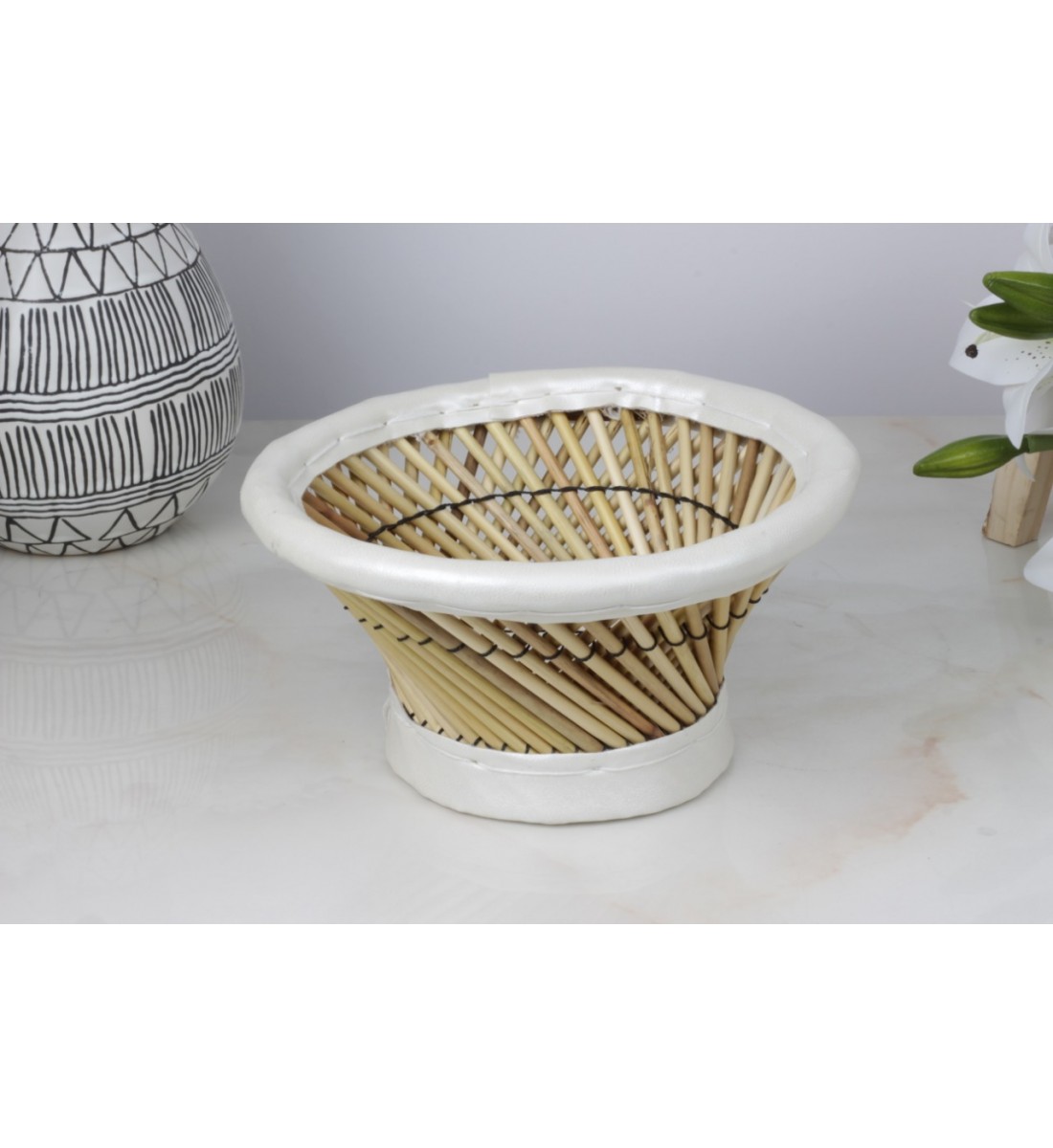 Wicker basket - with handle