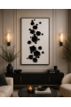 لوحة حائط بإطار أسود مقاس 120 × 80 سم