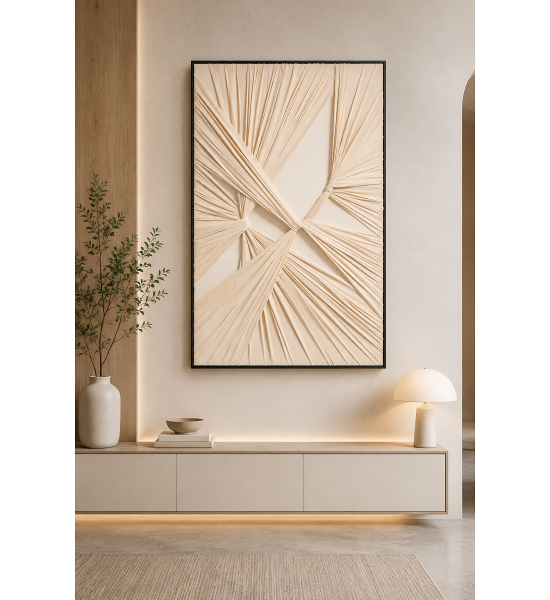لوحة حائط مودرن بإطار أسود مقاس 100 × 150 سم لوحة حائط مودرن بإطار أسود مقاس 100 × 150 سم