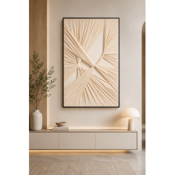 لوحة حائط مودرن بإطار أسود مقاس 100 × 150 سم
