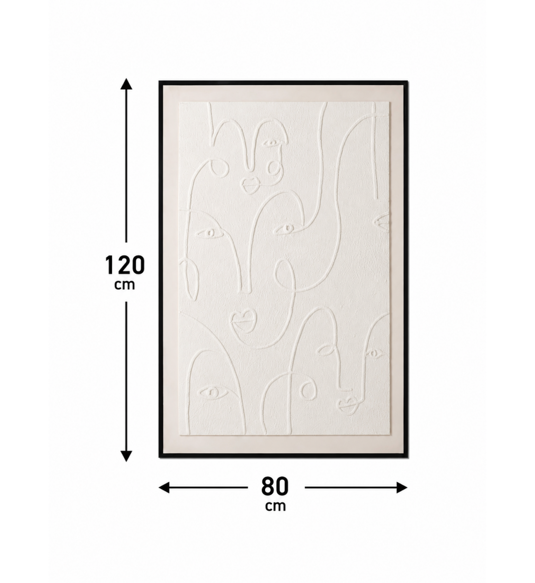 لوحة ديكور بإطار أسود مقاس 120 × 80 سم لوحة ديكور بإطار أسود مقاس 120 × 80 سم