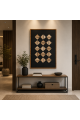 لوحة فنية بإطار أسود مقاس 120 × 80 سم لوحة فنية بإطار أسود مقاس 120 × 80 سم