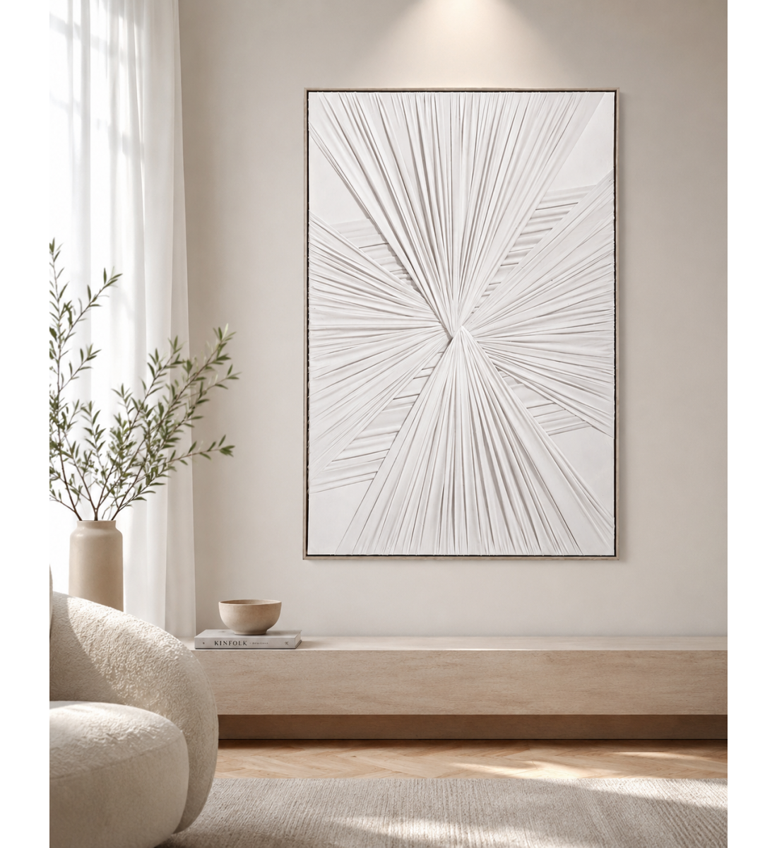 لوحة حائط بإطار ذهبي مقاس 80 × 120 سم