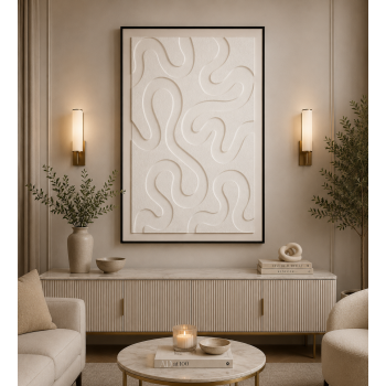 لوحة ديكور بإطار أسود مقاس 100 × 150 سم
