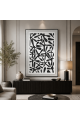 لوحة فنية كبيرة بإطار أسود مقاس 100 × 150 سم
