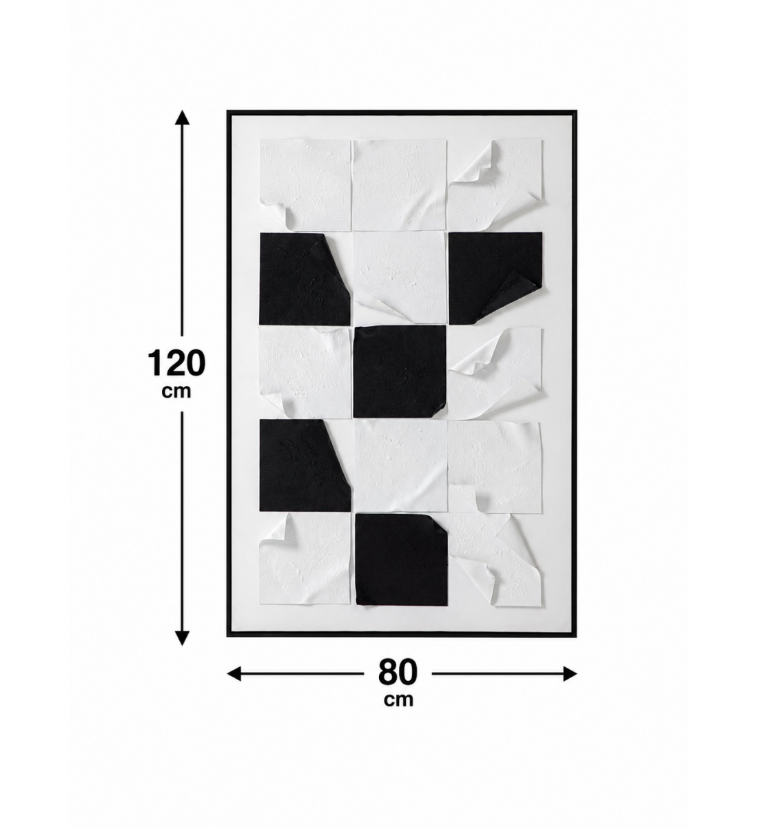 لوحة حائط بإطار أسود مقاس 120 × 80 سم لوحة حائط بإطار أسود مقاس 120 × 80 سم